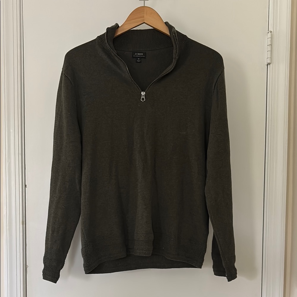 J. Crew Organic Cotton Half-Zip Sweater